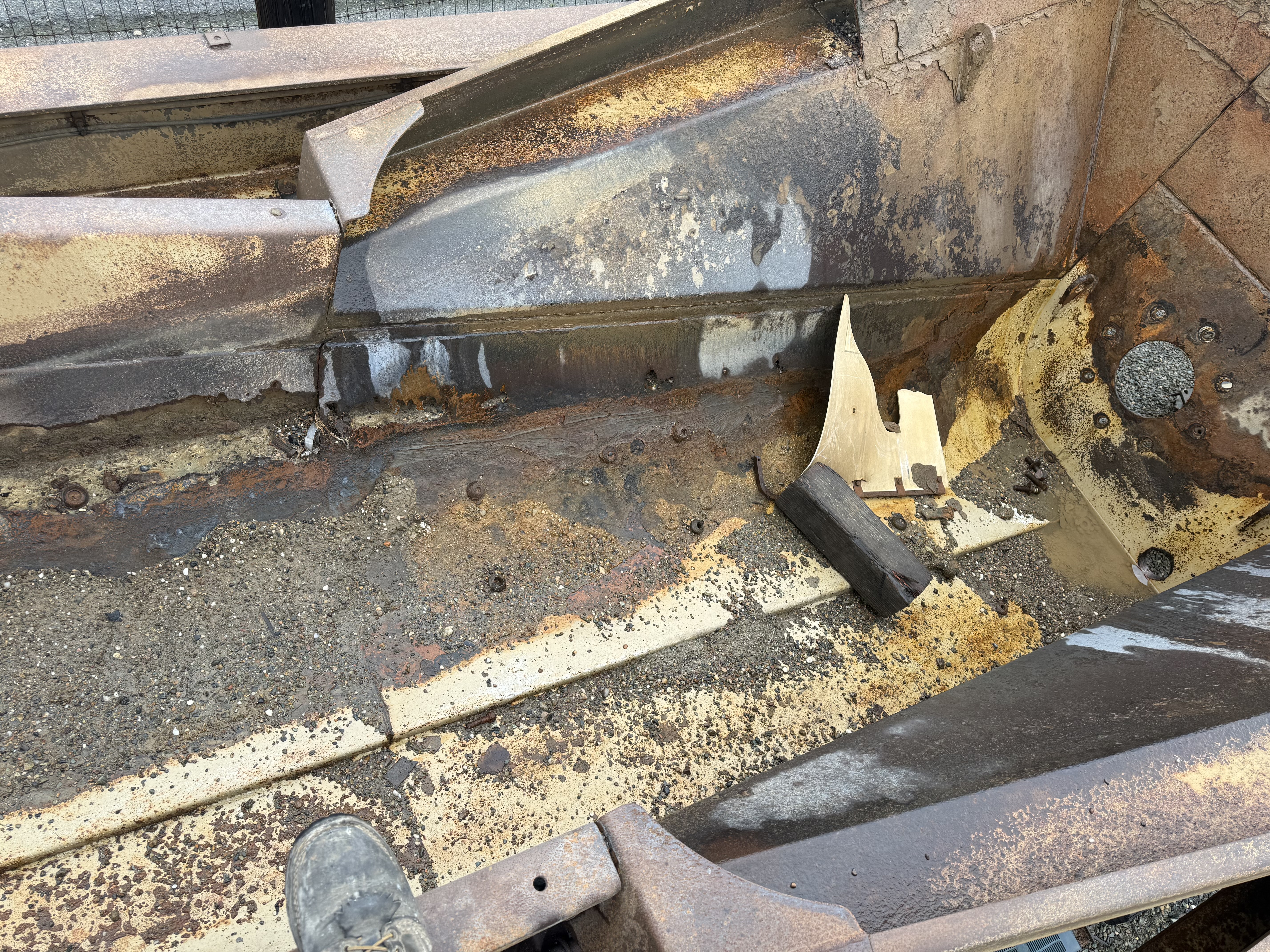 Pre-rebuild equipment assessment showing scope of work required